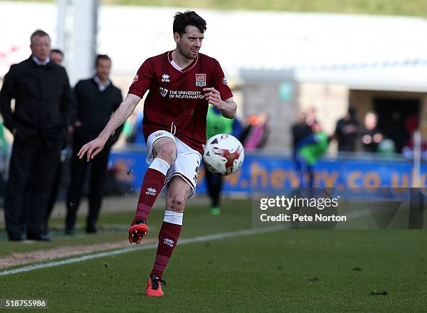 Brendan Moloney of Northampton Town in action during the Sky Bet League Two match between Northampton Town and Notts County at Sixfields Stadium on...