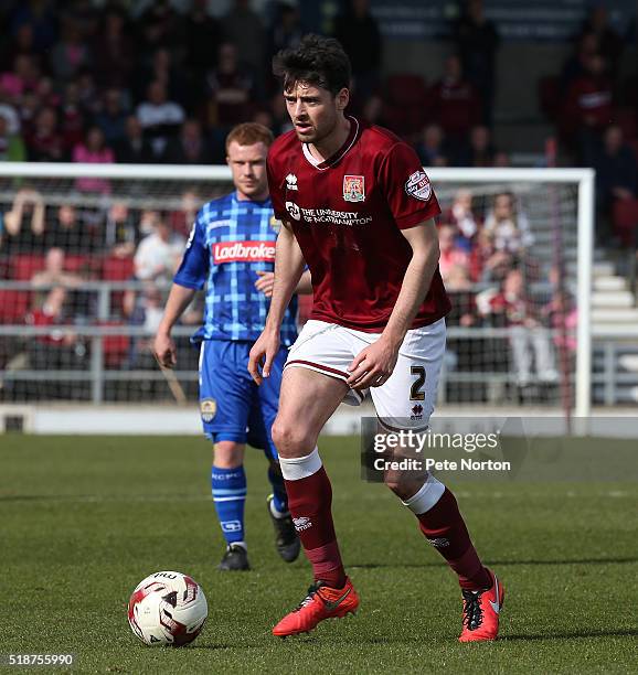 Brendan Moloney of Northampton Town in action during the Sky Bet League Two match between Northampton Town and Notts County at Sixfields Stadium on...