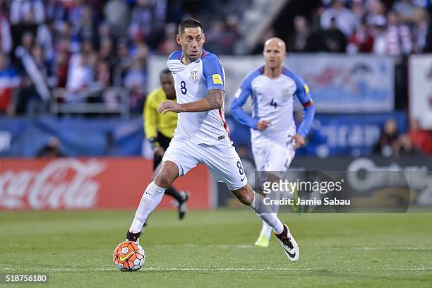 Clint Dempsey of the United States Men's National Team controls the ball against Guatemala during the FIFA 2018 World Cup qualifier on March 29, 2016...