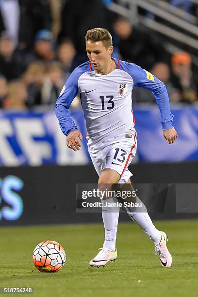 Ethan Finley of the United States Men's National Team controls the ball against Guatemala during the FIFA 2018 World Cup qualifier on March 29, 2016...