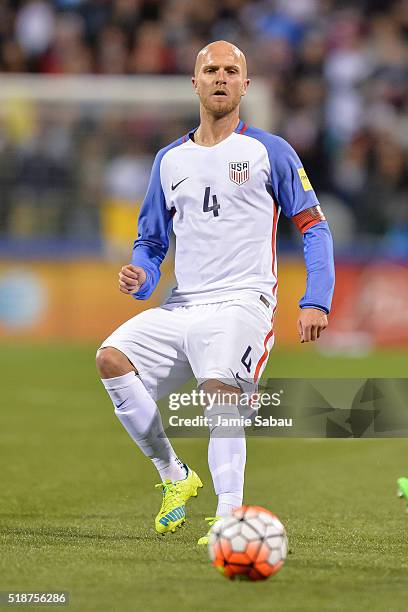 Michael Bradley of the United States Men's National Team controls the ball against Guatemala during the FIFA 2018 World Cup qualifier on March 29,...