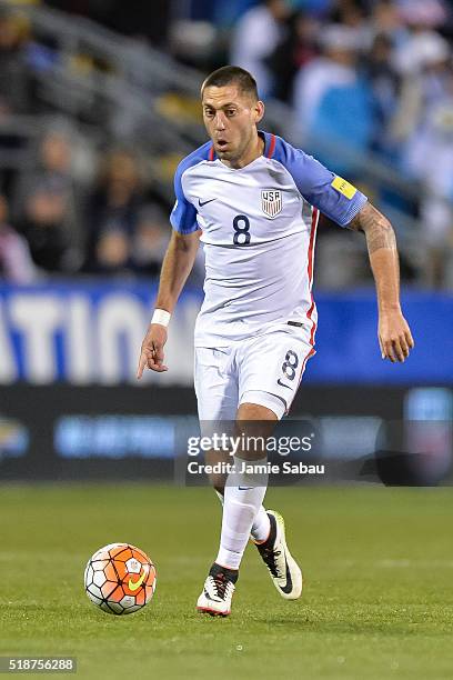 Clint Dempsey of the United States Men's National Team controls the ball against Guatemala during the FIFA 2018 World Cup qualifier on March 29, 2016...