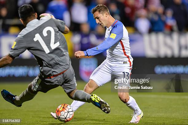 Ethan Finley of the United States Men's National Team controls the ball against Guatemala during the FIFA 2018 World Cup qualifier on March 29, 2016...