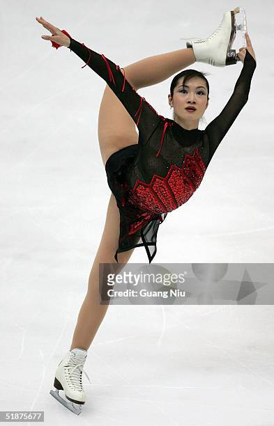 Shizuka Arakawa of Japan performs at the 2004/2005 ISU Grand Prix of Figure Skating Final on December 17, 2004 in Beijing, China. Arakawa is on the...
