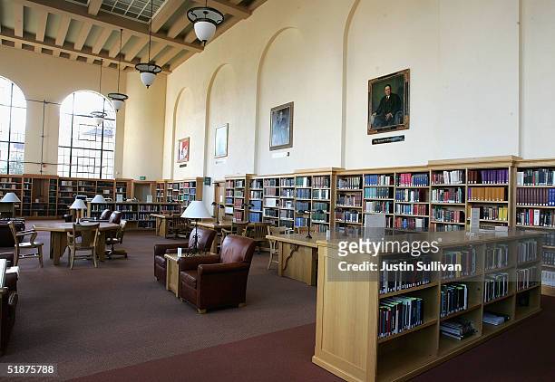 Reading room is seen at the Cecil H. Green Library on the Stanford University Campus December 17, 2004 in Stanford, California. Google, the internet...