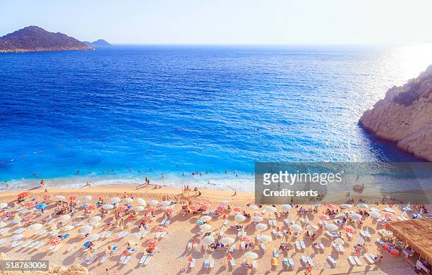 kaputas beach - tourism in antalya stock-fotos und bilder