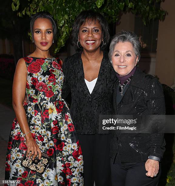 Actress Kerry Washington, attorney Anita Hill, and US Senator Barbara Boxer attend the Los Angeles premiere of HBO Films' 'Confirmation' at Paramount...