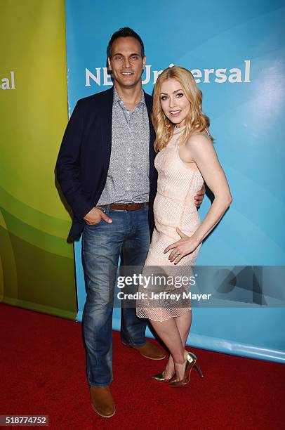 Actors Todd Stashwick and Amanda Schull arrive at the 2016 Summer TCA Tour - NBCUniversal Press Tour at the Four Seasons Hotel - Westlake Village on...