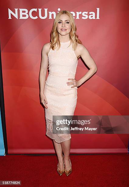 Actress Amanda Schull arrives at the 2016 Summer TCA Tour - NBCUniversal Press Tour at the Four Seasons Hotel - Westlake Village on April 1, 2016 in...