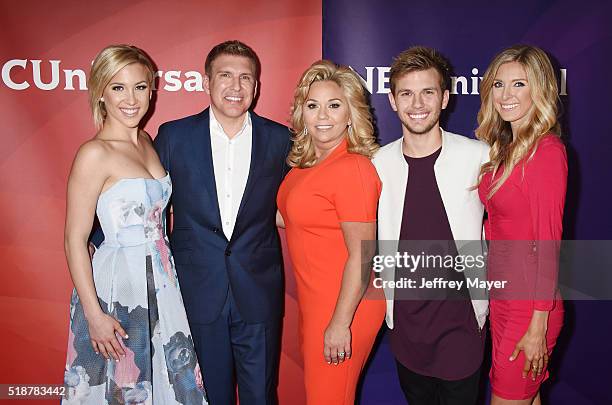 Personality Savannah Chrisley, producer/TV personality and TV personalities Julie Chrisley, Chase Chrisley and Lindsie Chrisley arrive at the 2016...