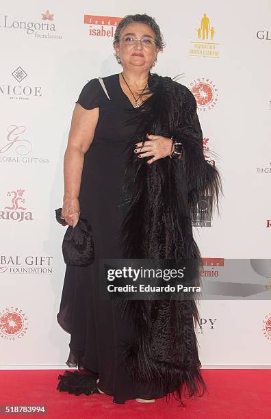 Elena Benarroch attends the Global Gift Gala photocall at Madrid Townhall on April 2, 2016 in Madrid, Spain.