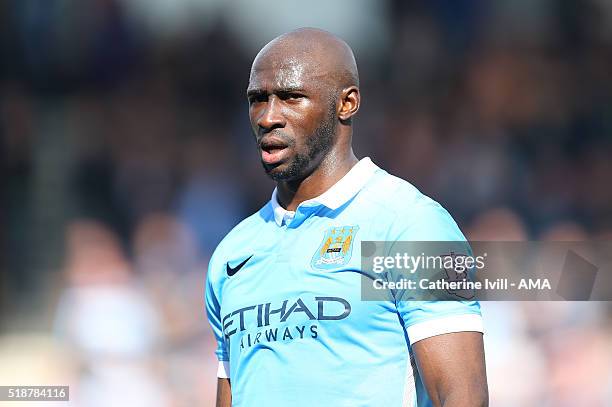 Eliaquim Mangala of Manchester City during the Barclays Premier League match between AFC Bournemouth and Manchester City at Vitality Stadium on April...