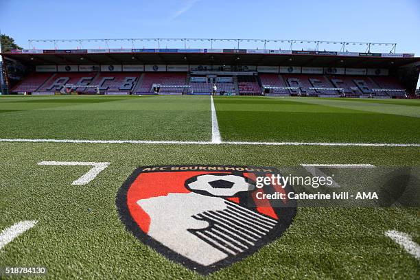 General view of the Bournemouth club badge before the Barclays Premier League match between AFC Bournemouth and Manchester City at Vitality Stadium...