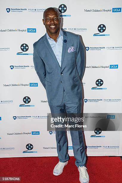 Terrell Owens arrives at Lights Camera Cure - 5th Annual Hollywood Dance Marathon at Avalon on April 2, 2016 in Hollywood, California.