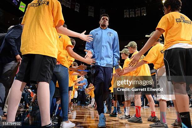 Axel Toupane of the Denver Nuggets before the game against the Sacramento Kings during the game on April 2, 2016 at Pepsi Center in Denver, Colorado....