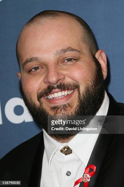 Actor Daniel Franzese arrives at the 27th Annual GLAAD Media Awards at The Beverly Hilton Hotel on April 2, 2016 in Beverly Hills, California.