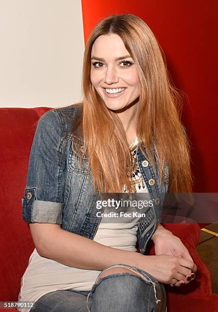 Youtuber/model/comedian Andy Raconte attends the Youtuber Andy Meets Her Fan At FNAC Bercy in Paris on April 2, 2015 in Paris; France.