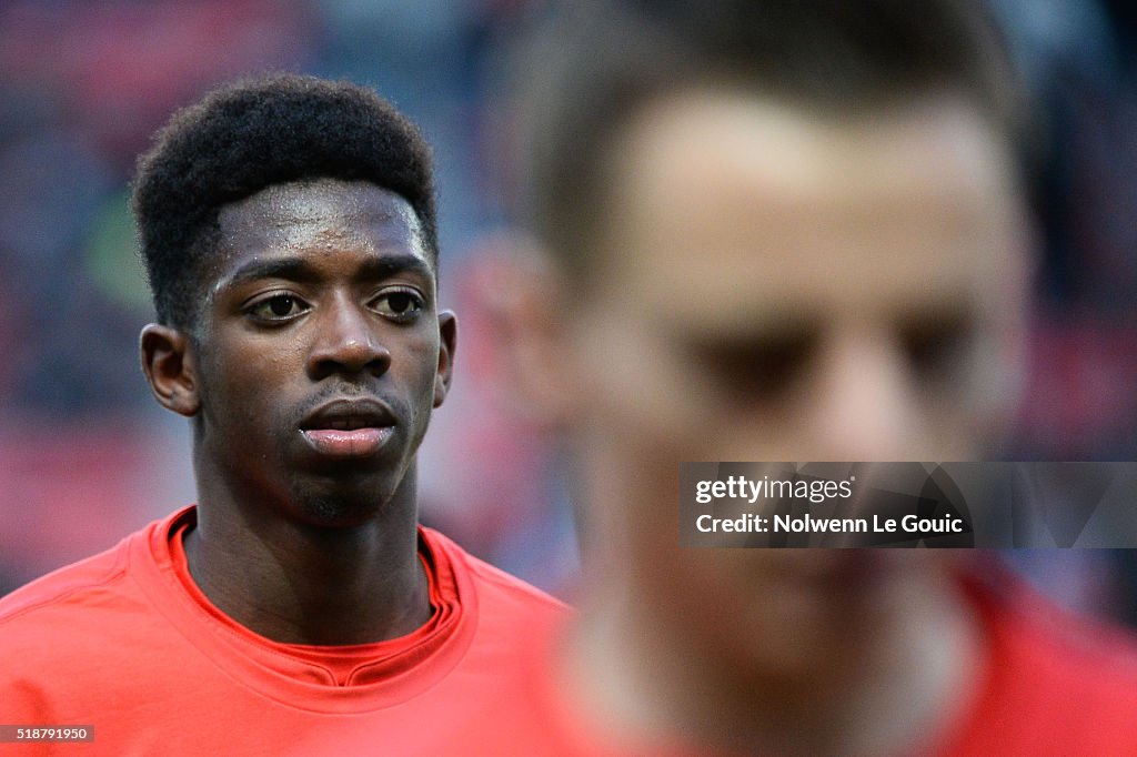 Dembele Rennes Ousmane Dembele of Rennes during the French Ligue 1 match between ...