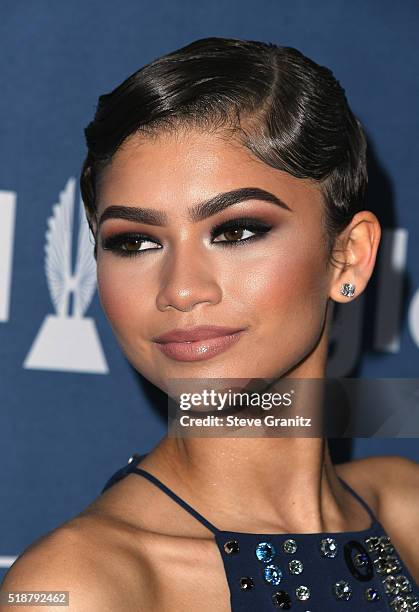 Actress/singer Zendaya attends the 27th Annual GLAAD Media Awards at the Beverly Hilton Hotel on April 2, 2016 in Beverly Hills, California.