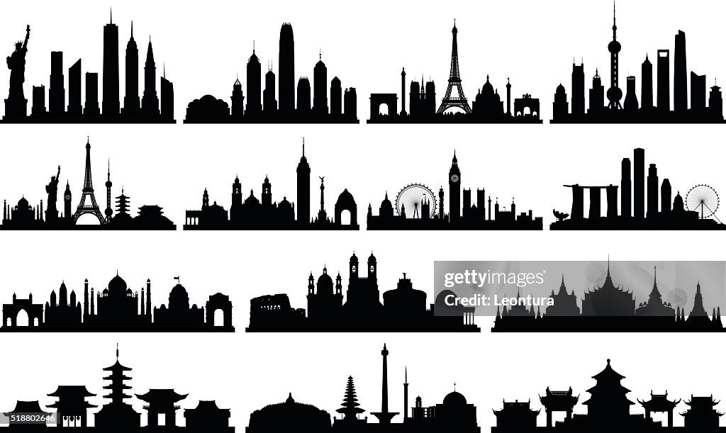 Très détaillée vue sur la ville (bâtiments, amovible complète)