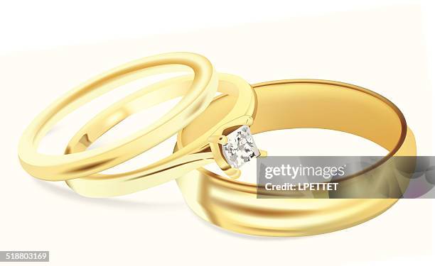 hochzeit-bändern-vektor-illustration - engagement ring stock-grafiken, -clipart, -cartoons und -symbole