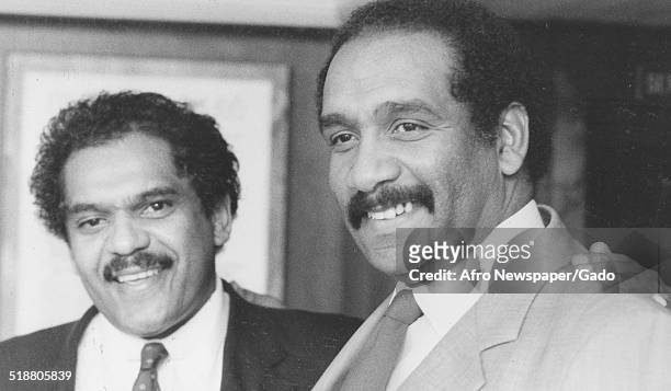 Former Maryland State Senator Clarence Mitchell III and Senator Michael Bowen Mitchell, Baltimore, Maryland, 1980.