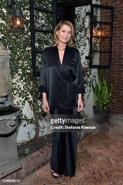 Ellen Pompeo attends a dinner celebrating Kerry Washington hosted by ELLE, Editor-In-Chief, Robbie Myers and Movado, Chairman & CEO, Efraim Grinberg...