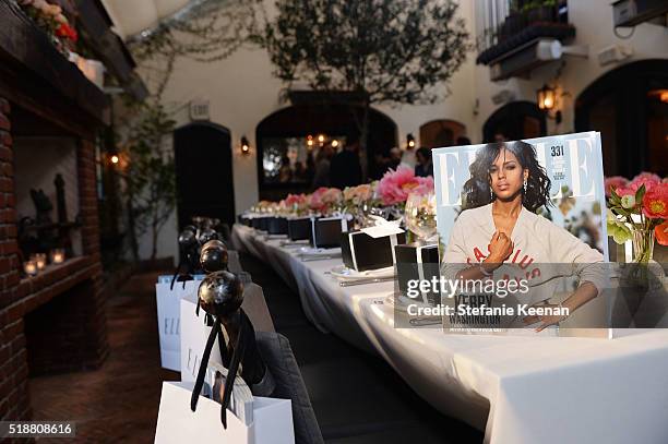 General view of atmosphere at the dinner celebrating Kerry Washington hosted by ELLE, Editor-In-Chief, Robbie Myers and Movado, Chairman & CEO,...