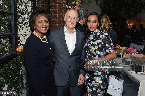 Anita Hill, Kerry Washington, Efraim Grinberg attend dinner celebrating Kerry Washington hosted by ELLE, Editor-In-Chief, Robbie Myers and Movado,...