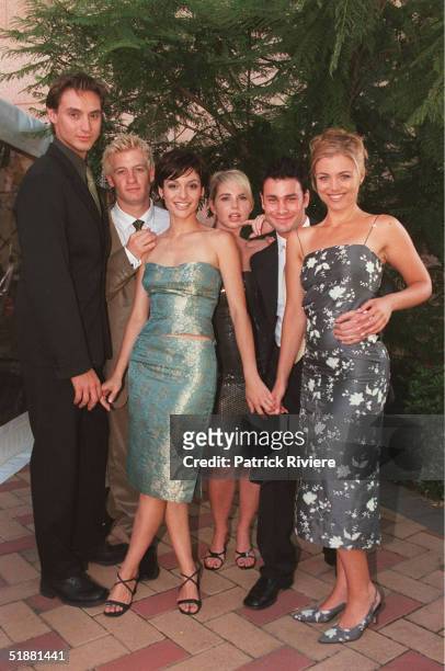 01 JANUARY 2000 - TEO GEBERT, JOLYN JAMES, INGRID RUZZ, ALYSSA JANE COOK, NICHOLAS BISHOP AND BRIDIE CARTER ATTEND LAUNCH PARY FOR NEW CHANNEL 10...