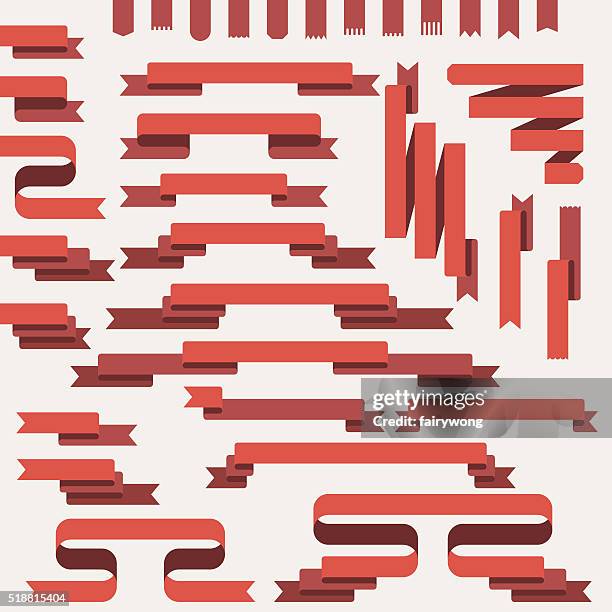 High Res Ribbon Set Of Retro Ribbons And Labels High-Res Vector Graphic - Getty Images