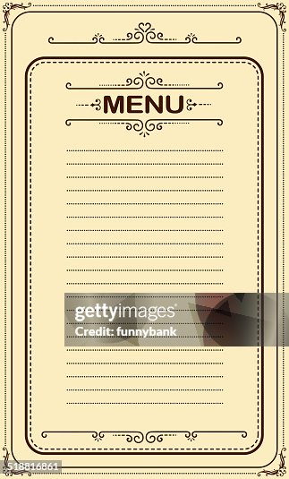 Blank menu Blank menu