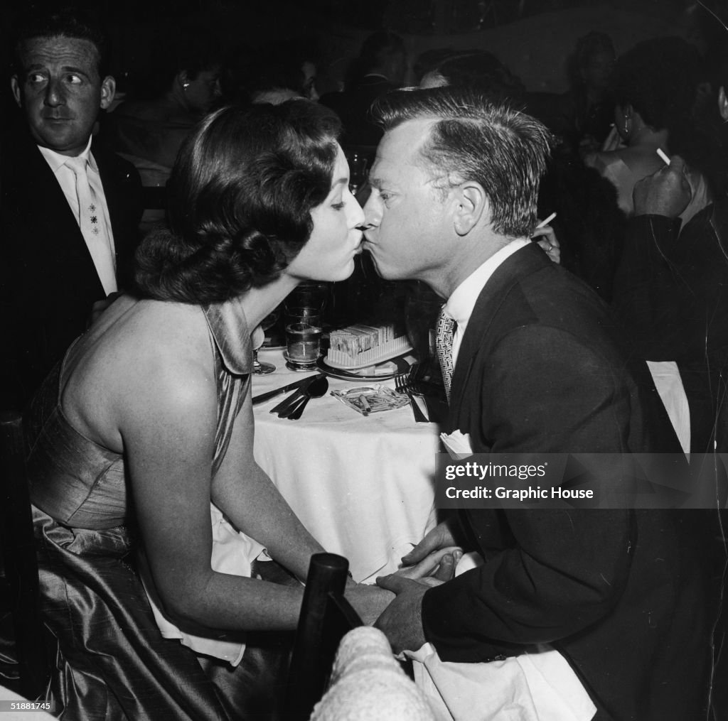 Mickey Rooney & Elaine Devry Kiss