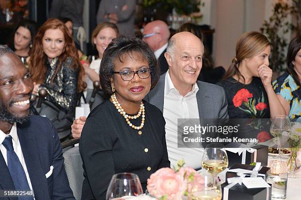 Antia Hill attends dinner celebrating Kerry Washington hosted by ELLE, Editor-In-Chief, Robbie Myers and Movado, Chairman & CEO, Efraim Grinberg at...