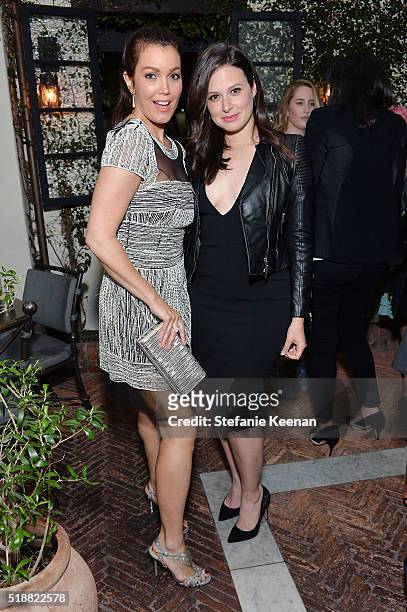 Bellamy Young and Katie Lowes attend dinner celebrating Kerry Washington hosted by ELLE, Editor-In-Chief, Robbie Myers and Movado, Chairman & CEO,...