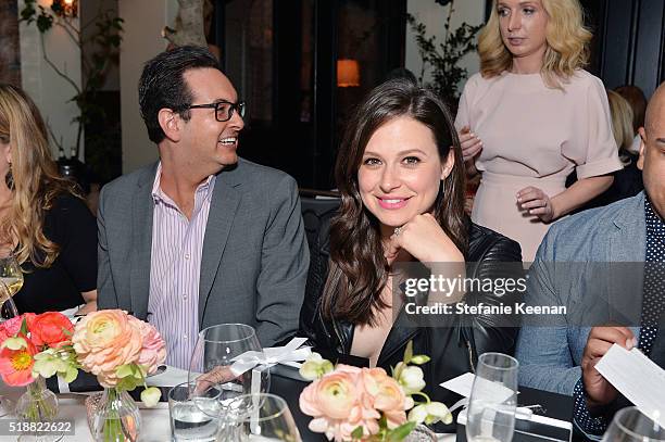 Katie Lowes attends dinner celebrating Kerry Washington hosted by ELLE, Editor-In-Chief, Robbie Myers and Movado, Chairman & CEO, Efraim Grinberg at...