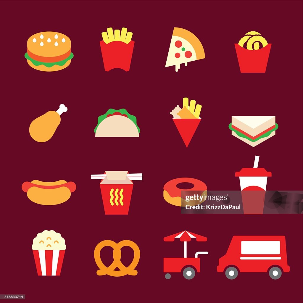 Ícones de Fast Food