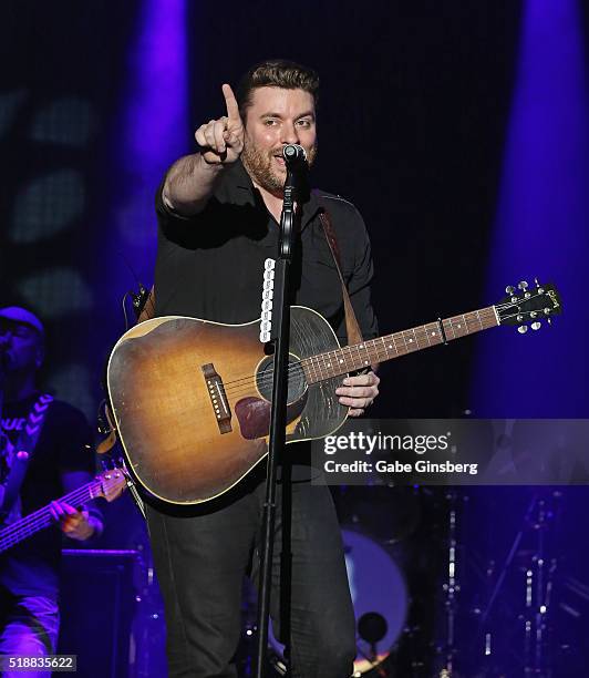 Singer Chris Young performs onstage at the 4th ACM Party for a Cause Festival at the Las Vegas Festival Grounds on April 2, 2016 in Las Vegas, Nevada.