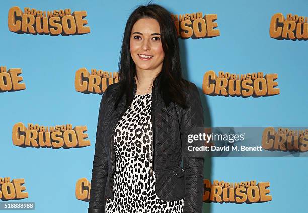 Natalie Sawyer attends a VIP screening of "Robinson Crusoe" at the Vue West End on April 3, 2016 in London, England.