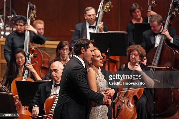 Richard Tucker Gala Concert at Avery Fisher Hall on Sunday night, October 12, 2014.This image:Ildar Abdrazakov, left, and Ingeborg Gillebo performing...