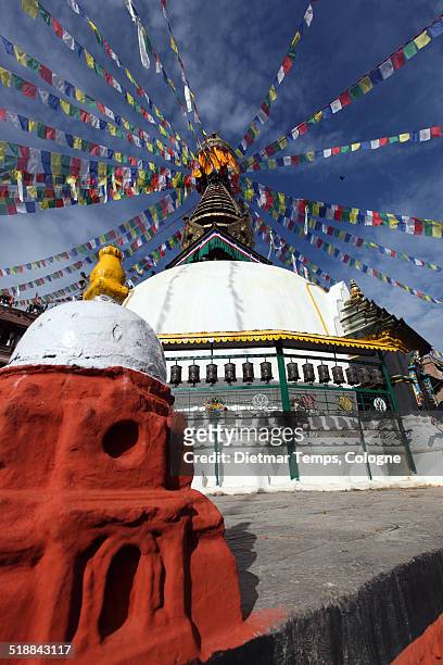 stupa in kathmandu, nepal - dietmar temps stock-fotos und bilder