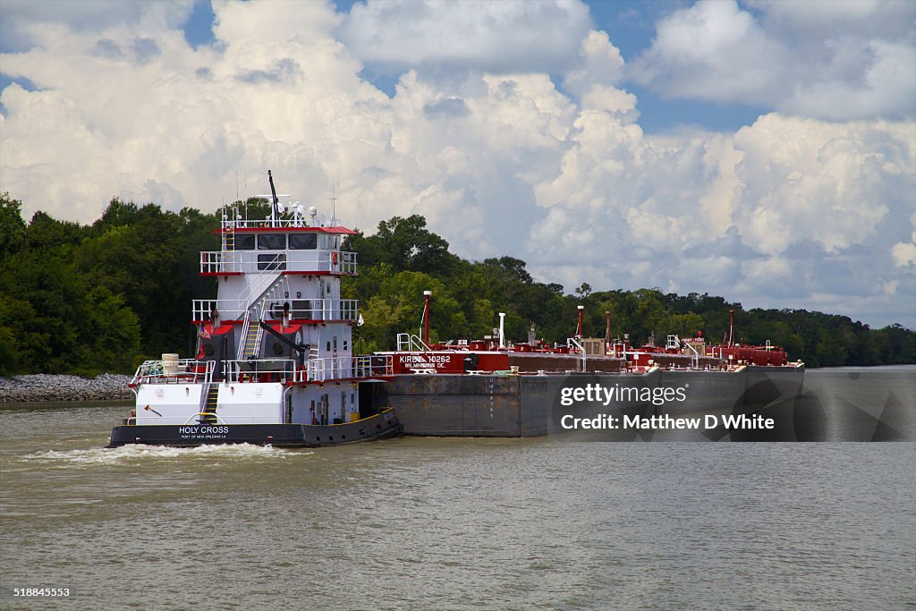Tug and Barge, St. Mary Parish, Louisiana, USA
