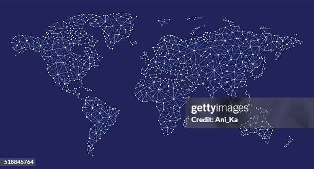 abstract world map - north america infographic stock illustrations
