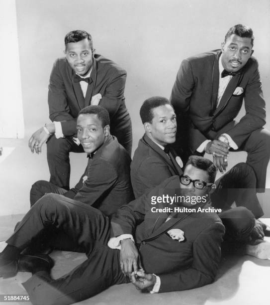 Promotional portrait of American R&B group, The Temptations, circa 1965. Left to right: Melvin Franklin , Paul Williams , Eddie Kendricks , David...