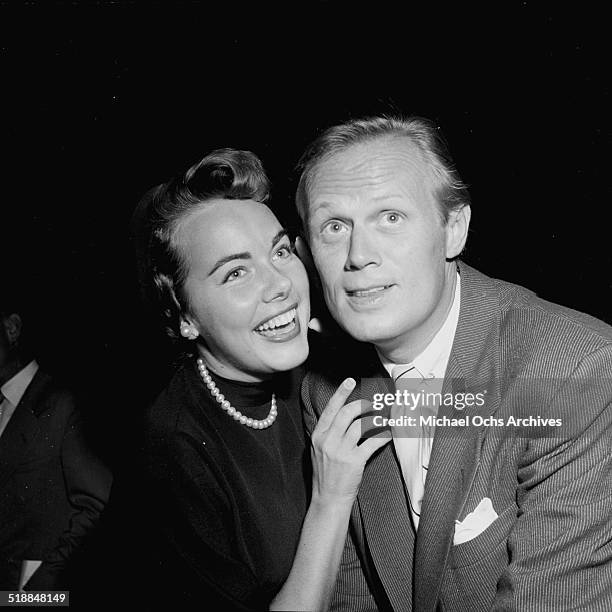 Terry Moore and Richard Widmark attend the Greek King and Queen event in Los Angeles,CA.