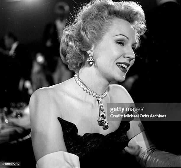 Virginia Mayo attends the Emmy Awards in Los Angeles,CA.