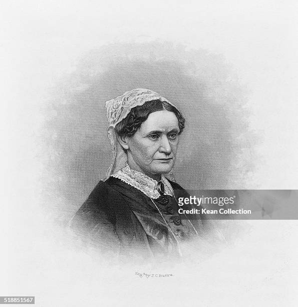 First Lady of the United States and the wife of President Andrew Johnson, Eliza McCardle Johnson , circa 1865. From an original engraving by J.C....