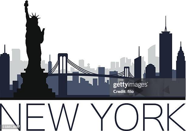 new york city - new york state vector stock illustrations