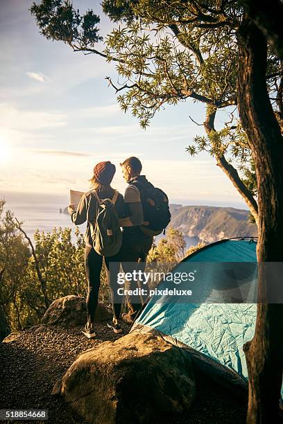 where should we hike first? - map tasmania stock pictures, royalty-free photos & images