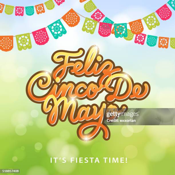 cinco de mayo chopped paper - cinco de mayo stock illustrations